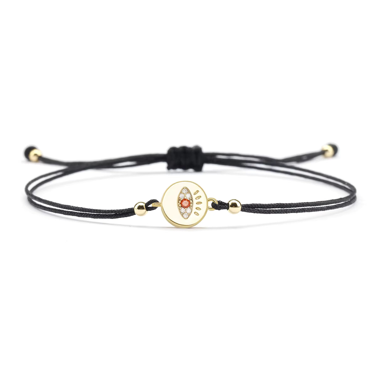Evil Eye Rope Bracelet – Verstellbar & Funkelnd